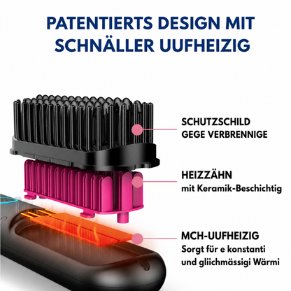 GLANZERA™ - Kabellose Glättungsbürste