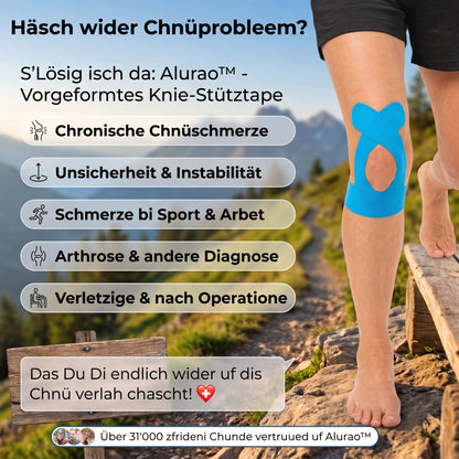 Alurao™ - Vorgeformtes Knie-Stütztape