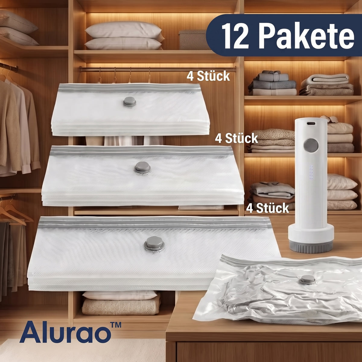 Alurao™ - コードレス旅行用真空セット