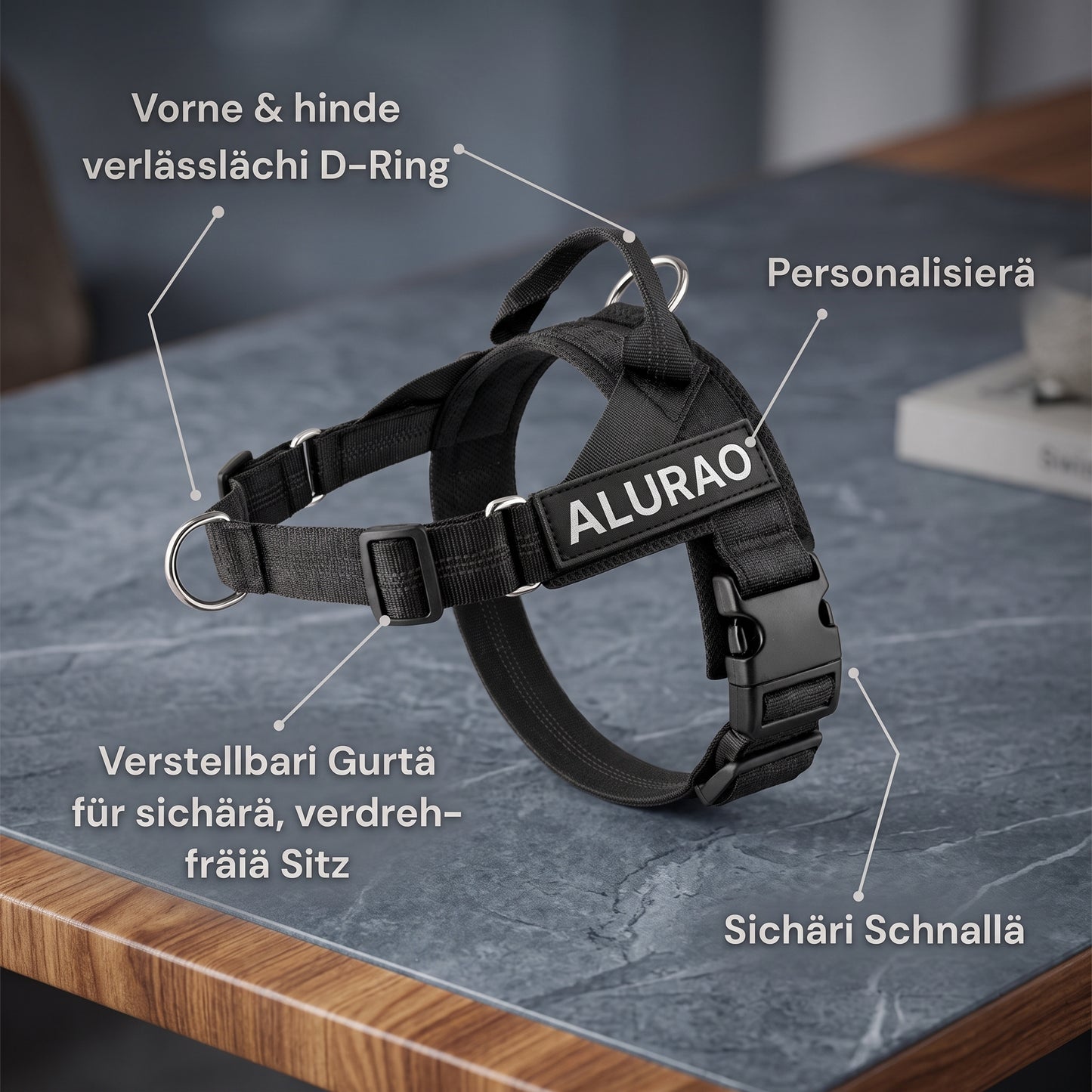 Alurao™ - Anti-Zug Hundegeschirr