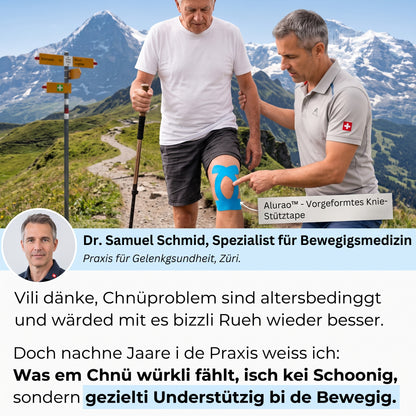 Alurao™ - Vorgeformtes Knie-Stütztape