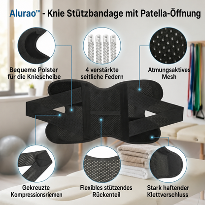 Alurao™ - Knie Stützbandage mit Patella-Öffnung