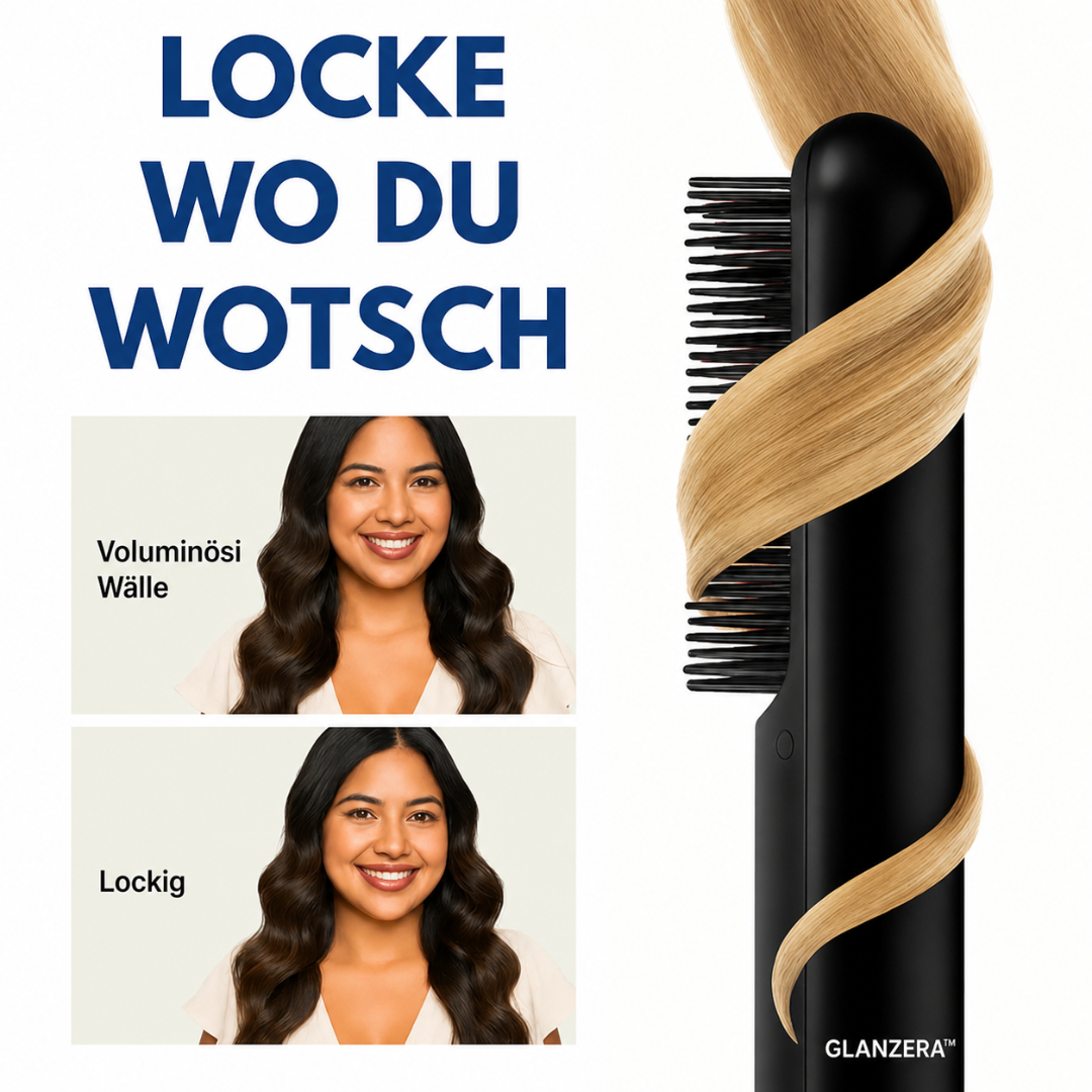 GLANZERA™ - Kabellose Glättungsbürste