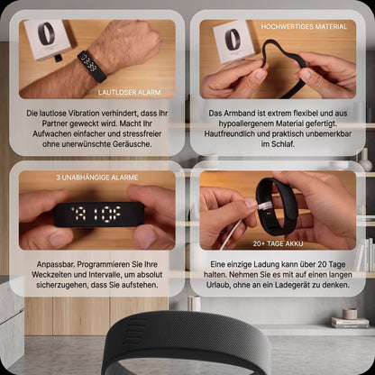 Alurao™ - Lautloser Vibrationswecker fürs Handgelenk