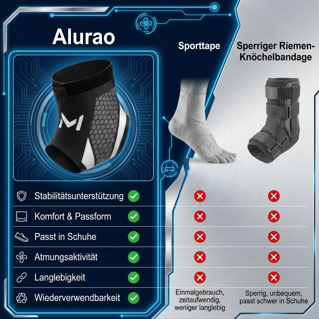 Alurao™ - Flexible Sprunggelenk-Stützbandage