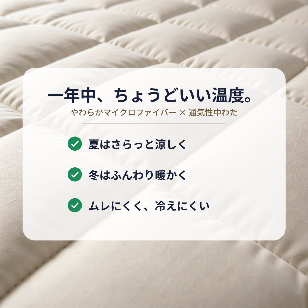 一年中、ちょうどいい温度。